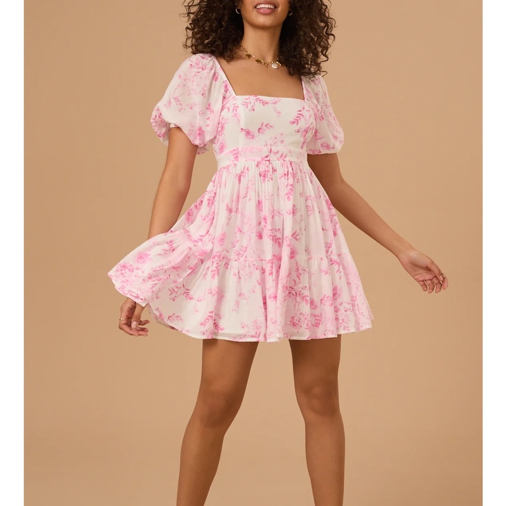 Floral Pink Dress- Atrd state